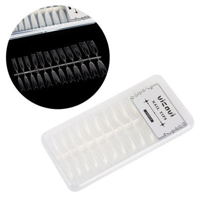 Ballerina-muotoiset kynsitipit 240 kpl, pakkaus 12 eri kokoa