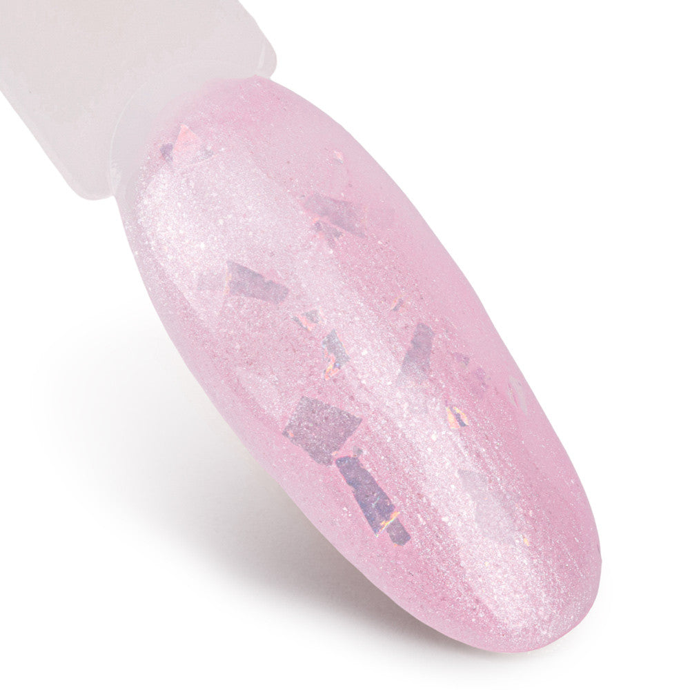 Sparkling French 705 – kimaltava vaaleanpunainen geelilakka kynsillä