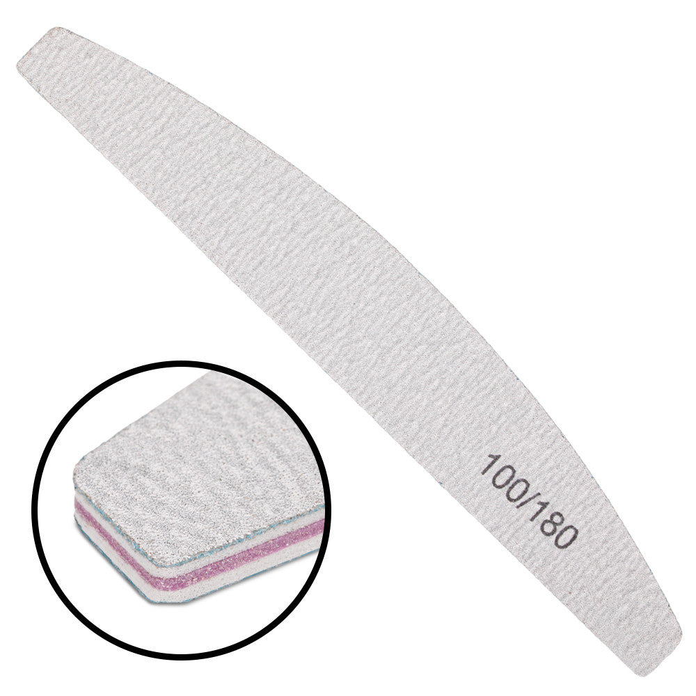Kynsiviila 100/180 grit – kaksipuolinen kynsiviila geelilakkaukseen ja rakennekynsien muotoiluun.