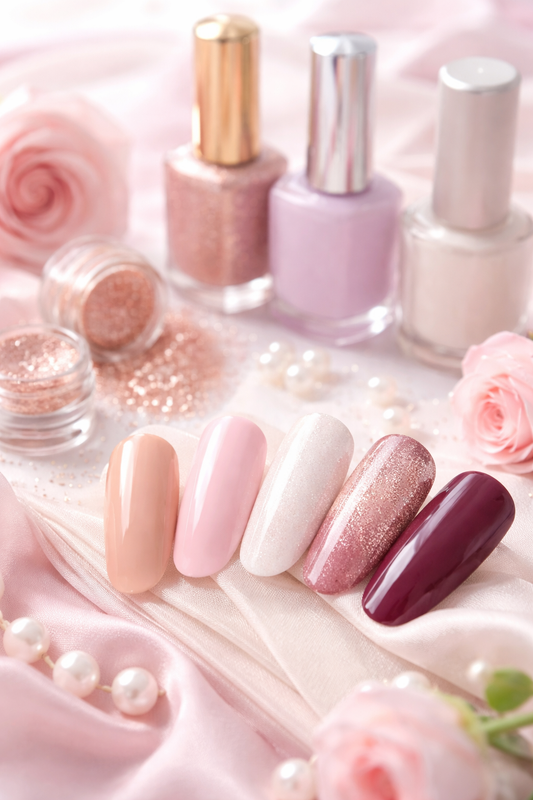 Geelilakkaus kynsissä trendisävyissä 2026 – nude-, pastelli- ja hillityt tehostevärit