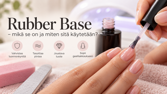 Rubber Base alusgeelilakka luonnonkynnen vahvistamiseen ja geelilakkauksen pohjaksi