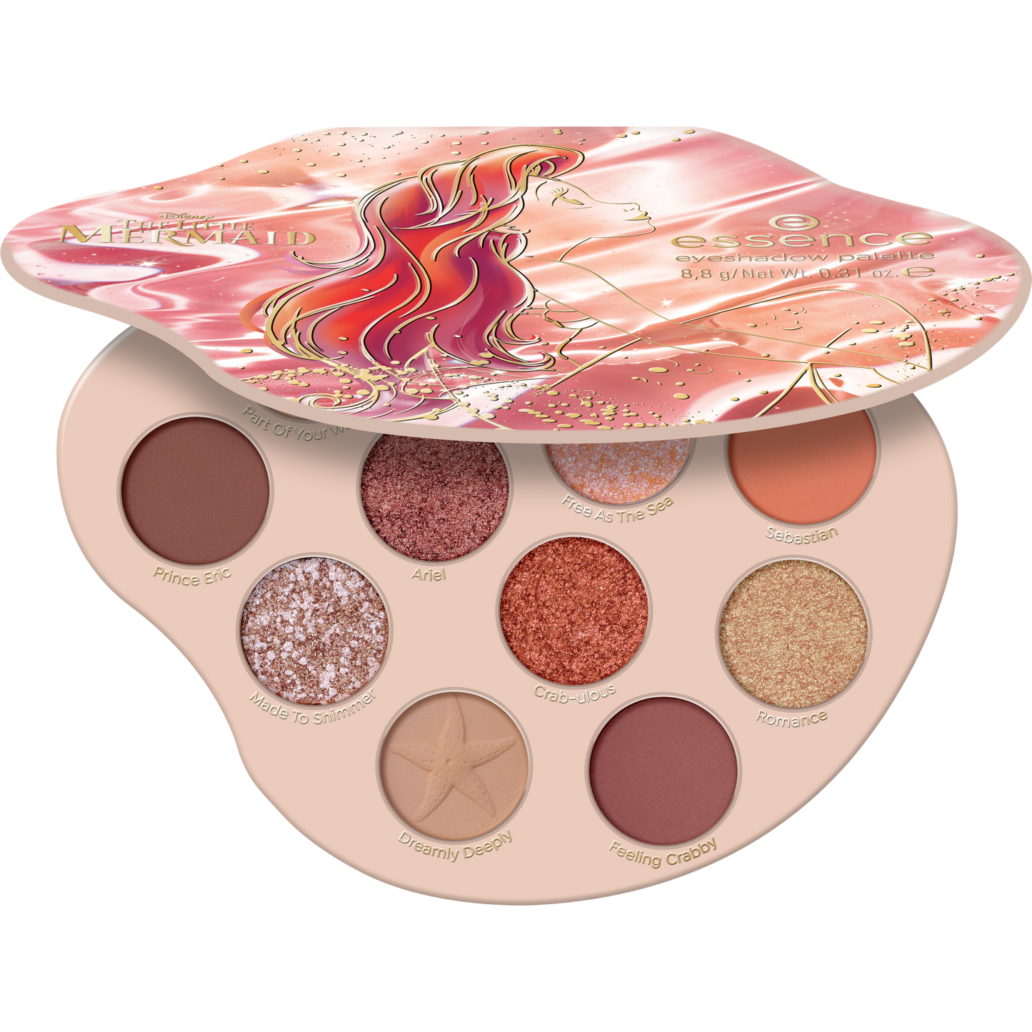 essence Disney THE LITTLE MERMAID eyeshadow palette luomiväripaletti - Dreaming Of Another World kiinni