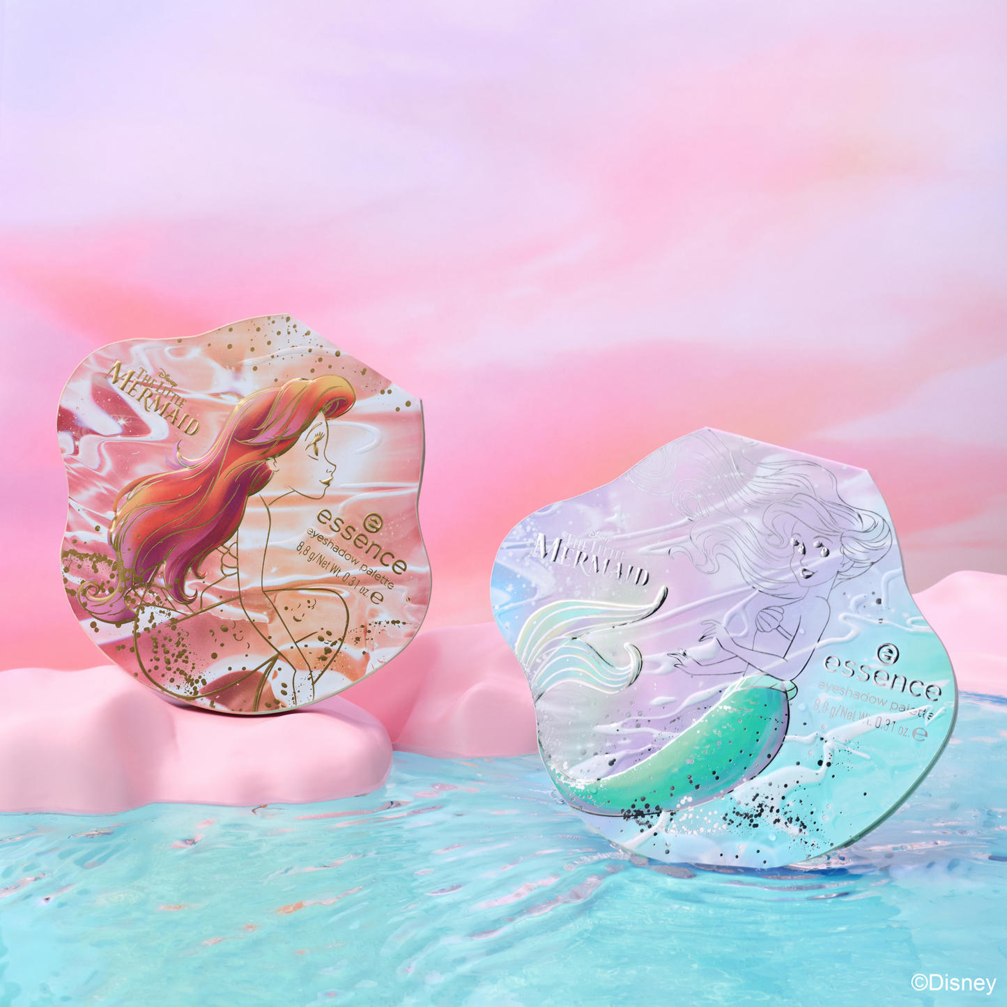 essence Disney THE LITTLE MERMAID eyeshadow palette luomiväripaletti - Mermaids Have More Fun kuvituskuva
