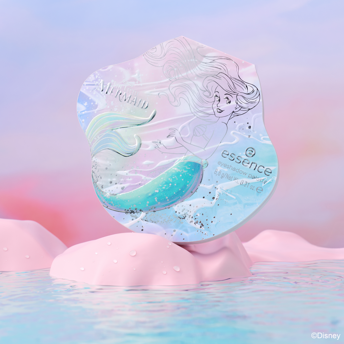 essence Disney THE LITTLE MERMAID eyeshadow palette luomiväripaletti - Mermaids Have More Fun kuvitus