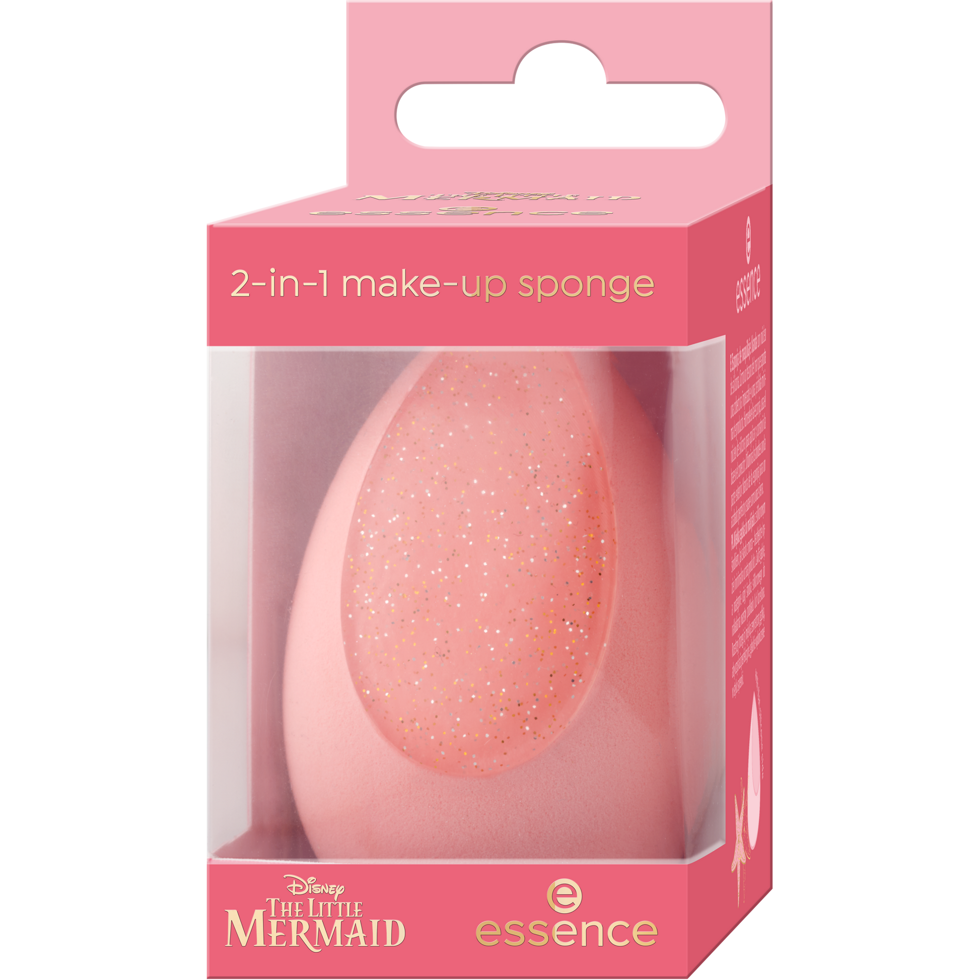 essence Disney THE LITTLE MERMAID 2-in-1 make-up sponge meikkisieni - Double The Magic pakkauksessa