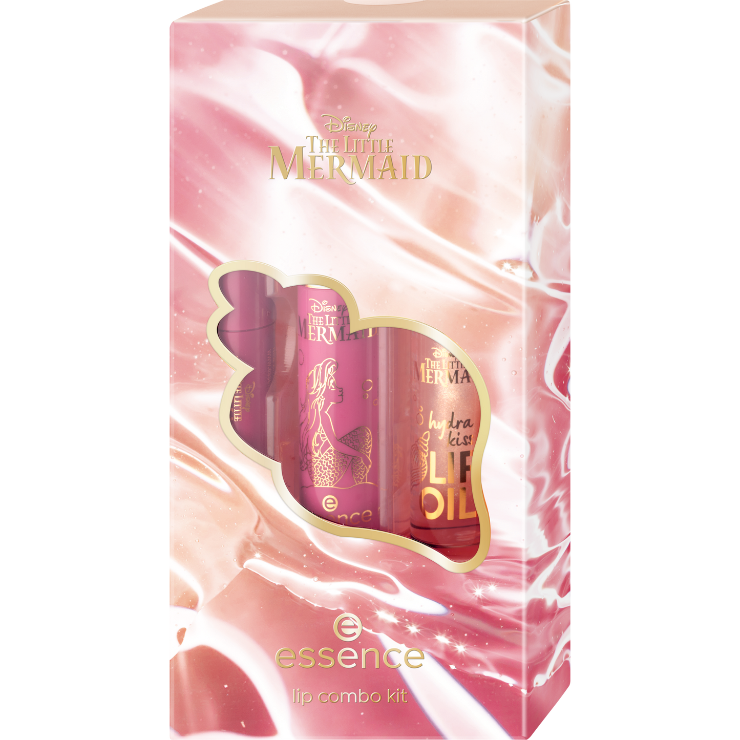 essence Disney THE LITTLE MERMAID lip combo kit huulimeikkipakkaus pakkauskuva
