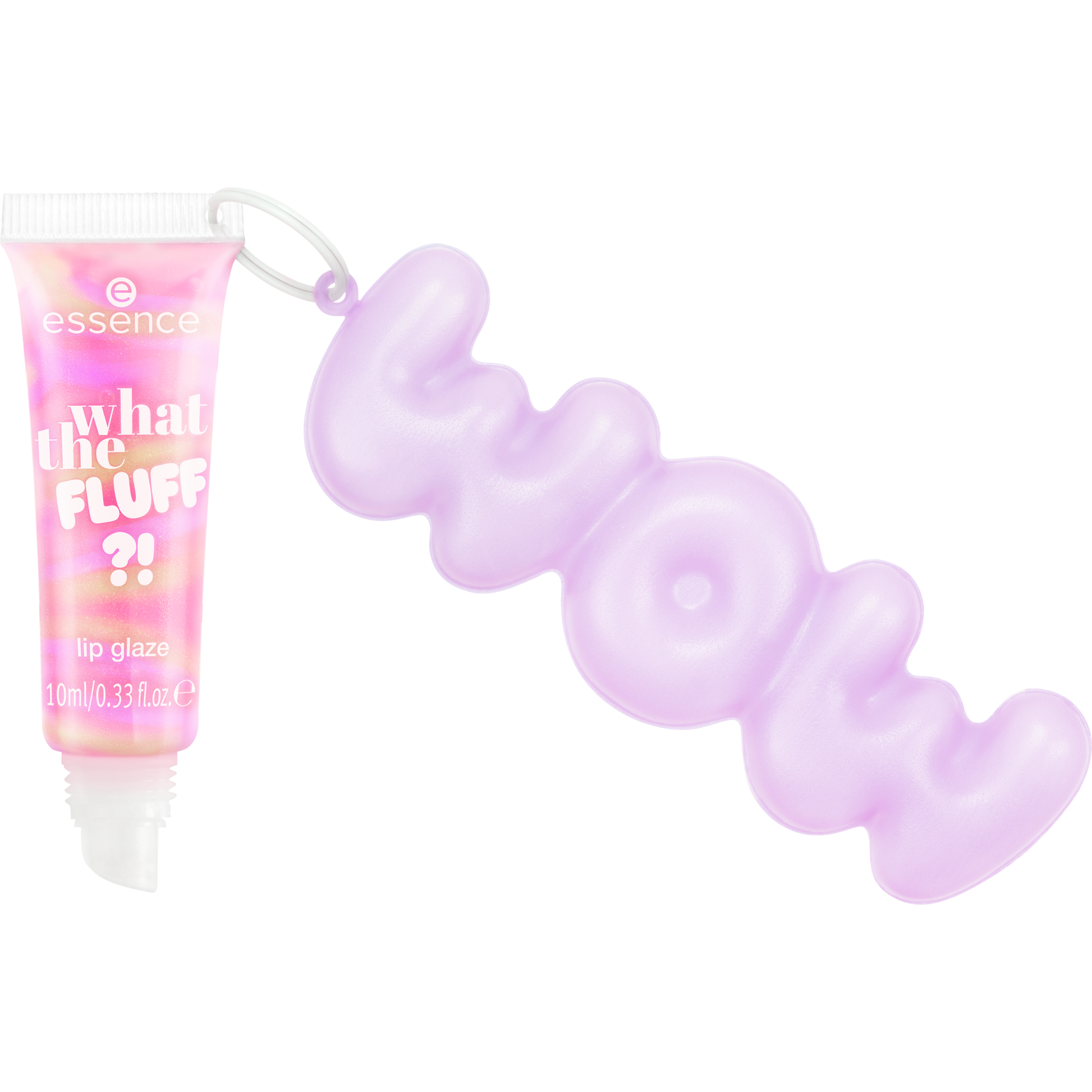 essence WHAT THE FLUFF?! lip glaze huulikiilto - Cloudy Kiss auki