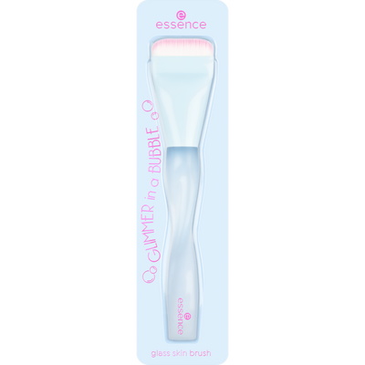 essence GLIMMER IN A BUBBLE glass skin brush 01 Floatin' Glaze pakkauksessa