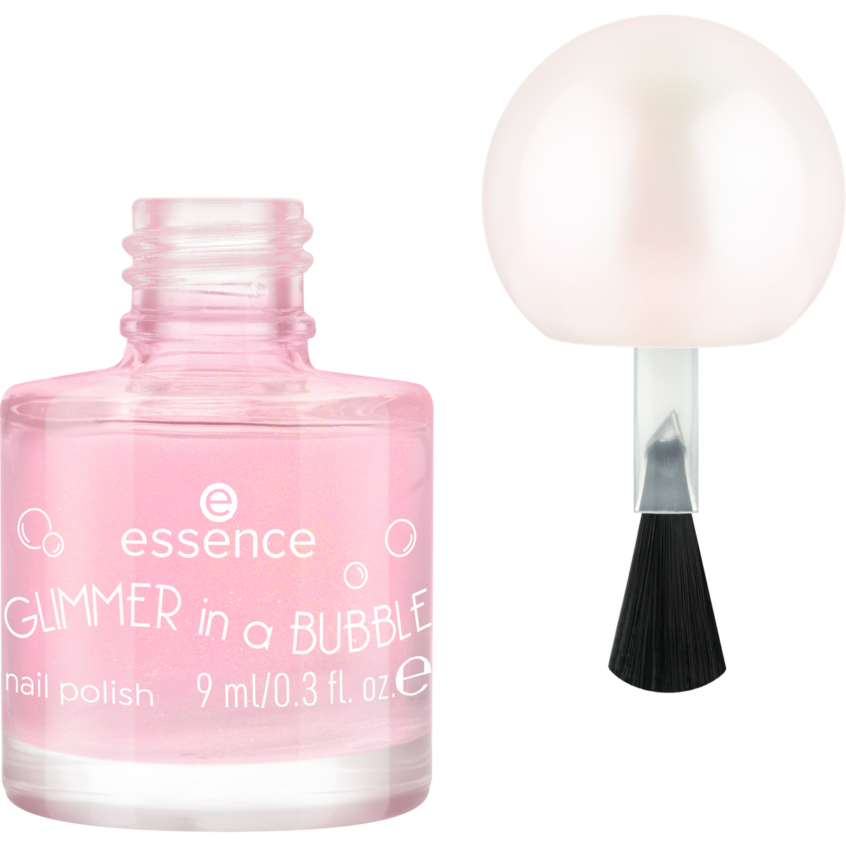 essence Glaze In A Haze läpikuultava vaaleanpunainen hohtava kynsilakka