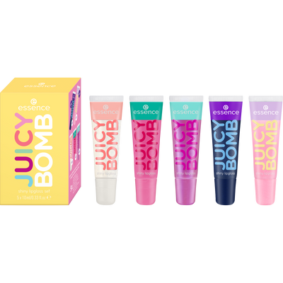 essence JUICY BOMB shiny lipgloss huulikiiltosetti 5 x 10 ml