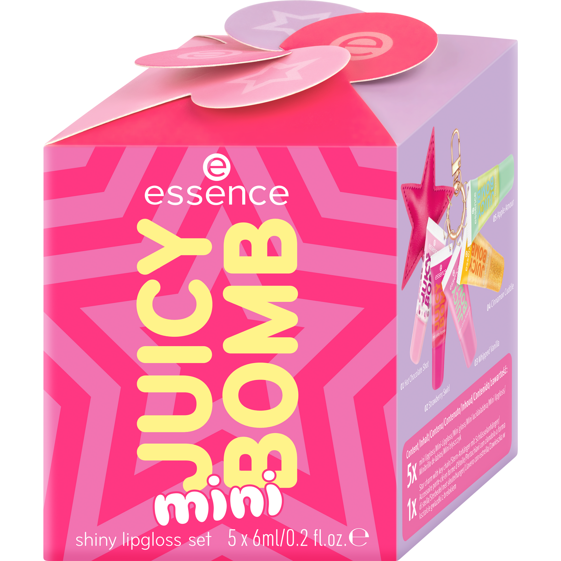 essence JUICY BOMB Holiday Happiness huulikiiltosetti 5 x 6 ml