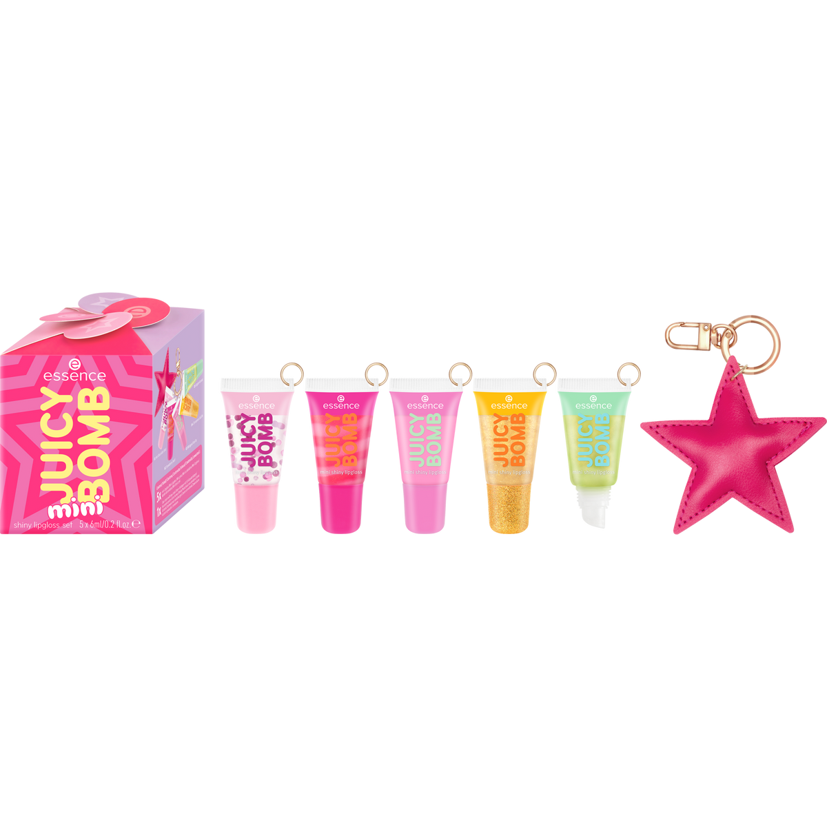 essence JUICY BOMB mini shiny lipgloss set 01 Holiday Happiness