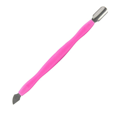 kaksipäinen kynsinauhatyönnin pinkki cuticle pusher manikyyri pedikyyri kynsityökalu