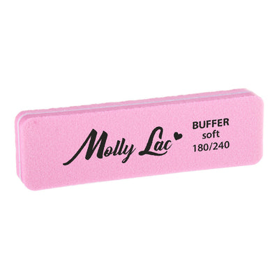 Buffer kynsiviila MollyLac 180/240 grit pinkki, viiden kappaleen setti 