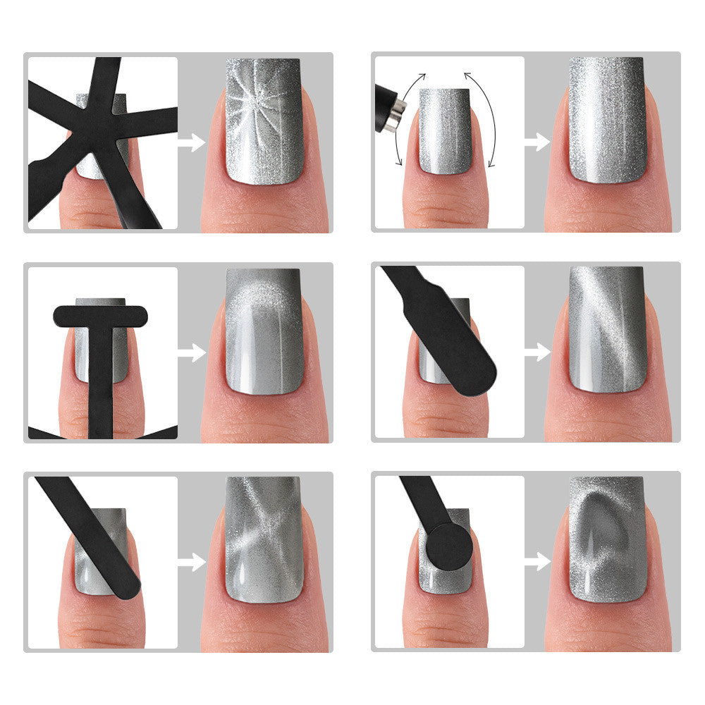 Molly Nails Cat Eye Seduction geelilakka 8g sävy 245 Velvet Mauve kynsillä – magneettinen cat eye värigeelilakka, mauve luumu-viininpunainen kiilto, pitkäkestoinen ja peilikiiltävä lopputulos kovetettuna kynsiuunissa magneetin kanssa