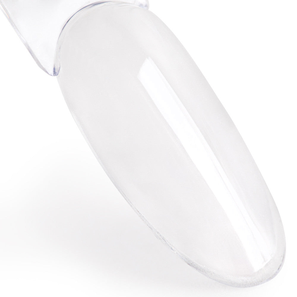 Lähikuva AlleLac Diamond Top -päällysgeelilakan koostumuksesta – tasainen levitys ja lasimainen kiilto