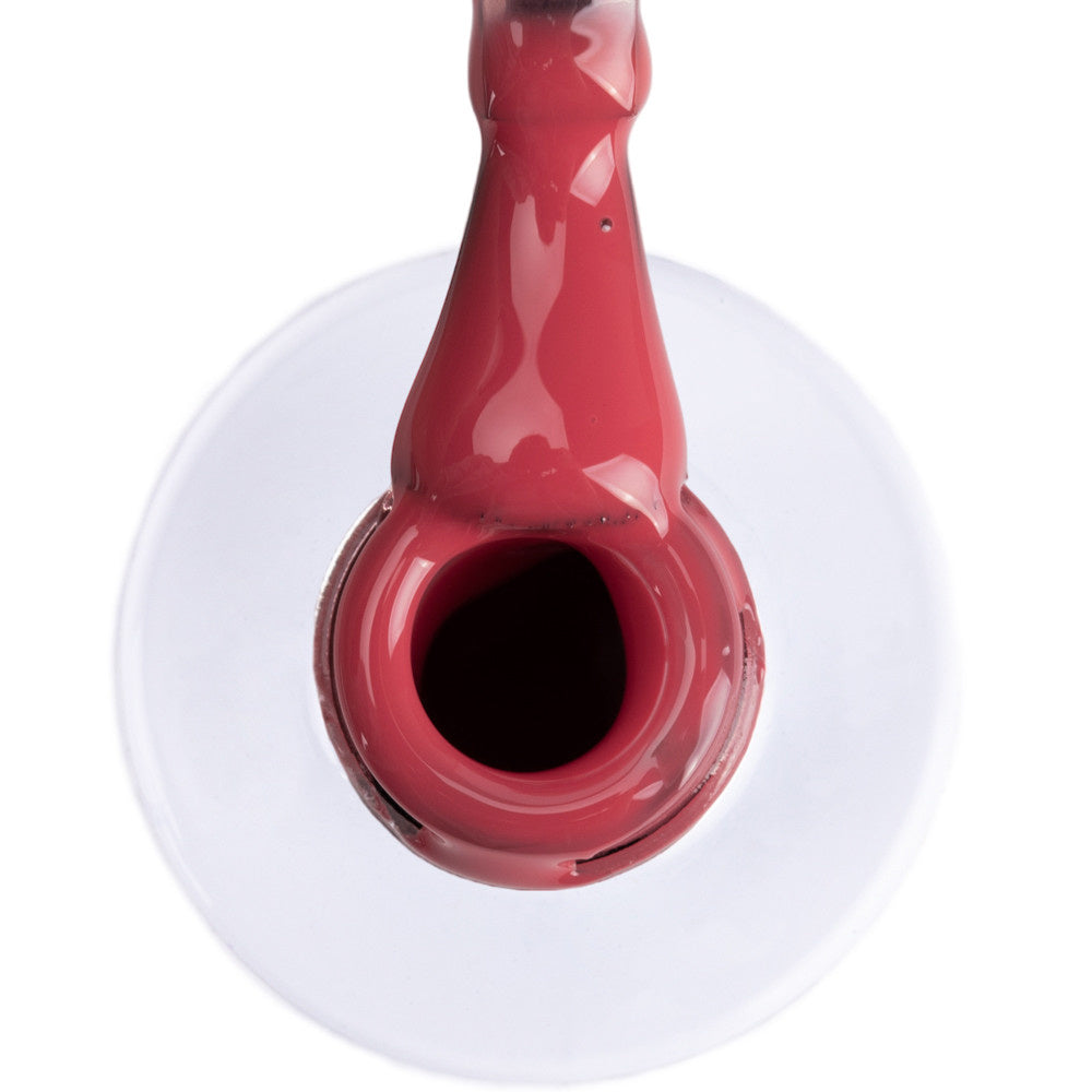 AlleLac R4 Fire Red 6 g roosaan taittava punainen geelilakka siveltimessä.
