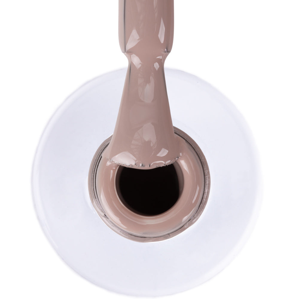 AlleLac B1 Naked 6 g pehmeän beige-roosa nude-geelilakka siveltimessä.
