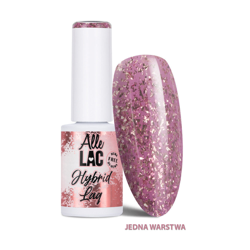 AlleLac PI20 Electric Glitter 6 g glittergeelilakka ja pinkki metallinhohtoinen glitterkynsi
