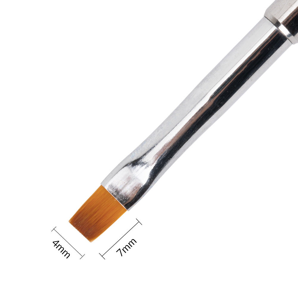 Geelisivellin nro 6 suorapäinen tasakärkinen harjaspää 4 × 7 mm lähikuvassa