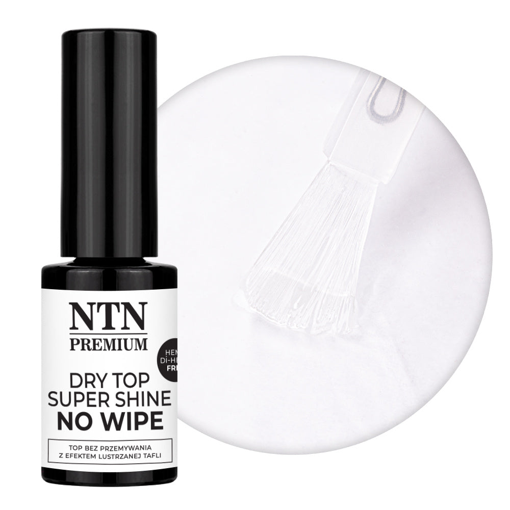 NTN Premium Dry Top Super Shine No Wipe Top Coat päällysgeelilakka 5g pullo kynsiuuni kovetettava