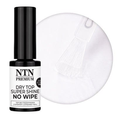 NTN Premium Dry Top Super Shine No Wipe Top Coat päällysgeelilakka 5g pullo kynsiuuni kovetettava