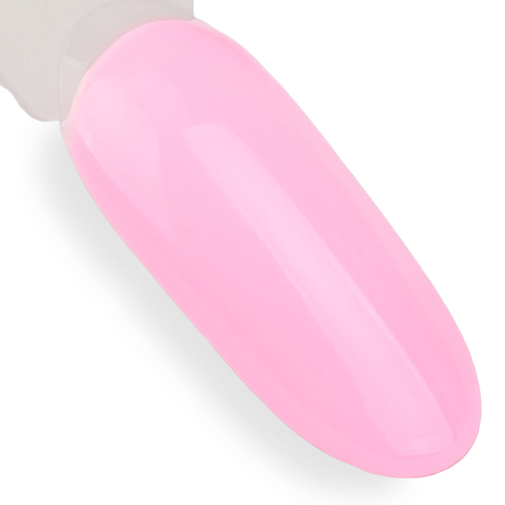 NTN Premium geelilakka 93 vaaleanpunainen sävy kynsillä kiiltävällä päällysgeelilakalla