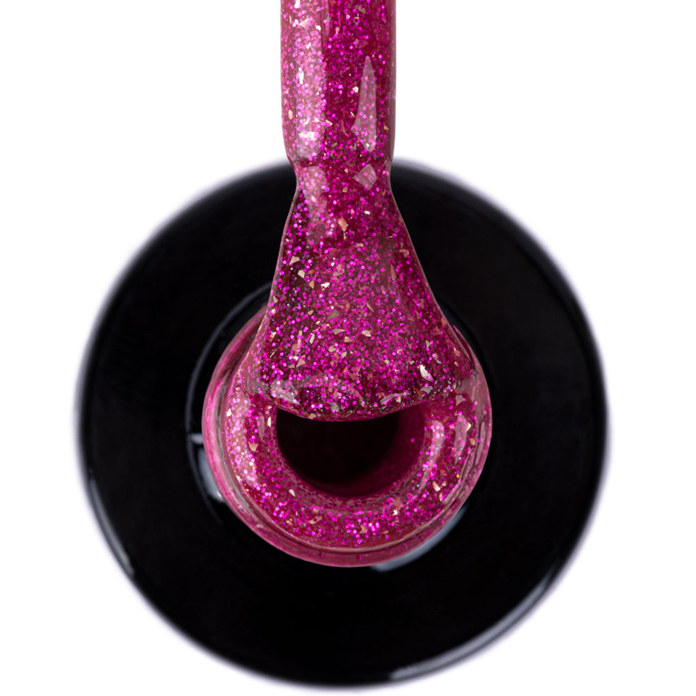 NTN Premium 414 fuksianpinkki glitter-geelilakka kynsille