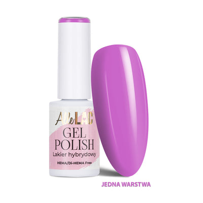 AlleLac Gel Polish P13 Velvet 6 g, HEMA- ja Di-HEMA-vapaa orkideanvioletti geelilakka ja kynsimalli