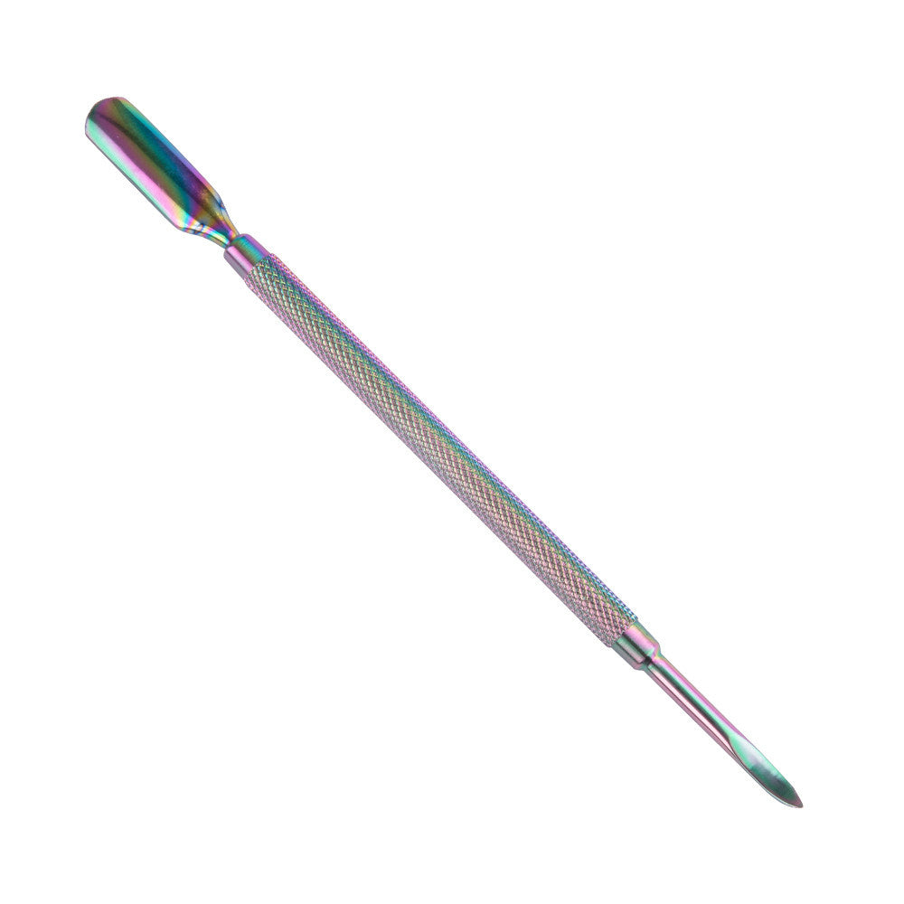 Cuticle Pusher YC014 kaksipäinen kynsinauhatyönnin ruostumaton teräs ammattikäyttö kynsiuuni työpisteessä