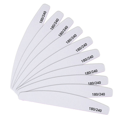 Kynsiviila 180/240 grit – 10 kpl säästöpakkaus luonnonkynnen hellään muotoiluun monipakkaus