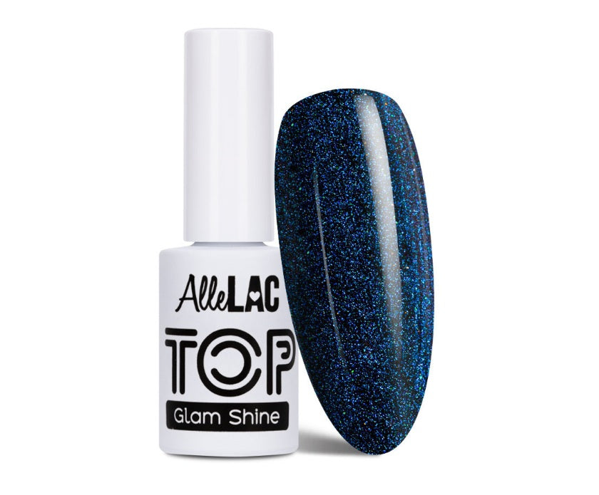 Top Glam Shine AlleLac No Wipe päällysgeelilakka 5g - Azurite