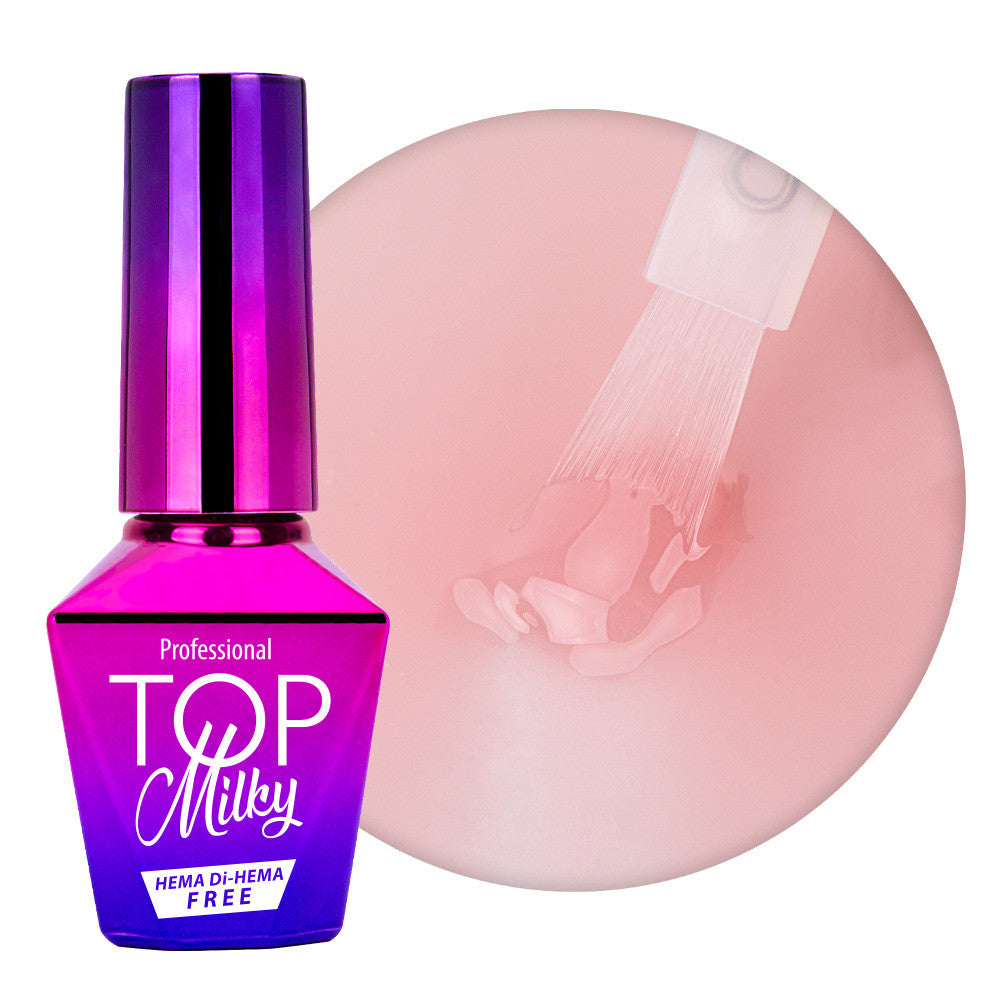 Molly Lac Top Milky NO wipe päällysgeelilakka sävyssä Sepia