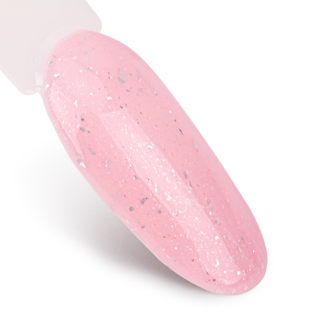 Sparkling French 703 – kimaltava vaaleanpunainen geelilakka kynsillä