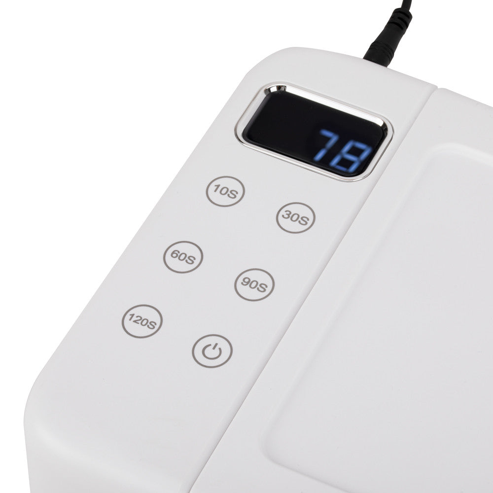 Kynsiuuni UV/LED 168W Z22 valkoinen ammattikäyttöön kynsiuuni pöydällä näyttö läheltä