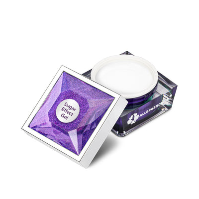 Koristelugeeli Sugar Effect 5g valkoinen purkki, kynsien koristeluun