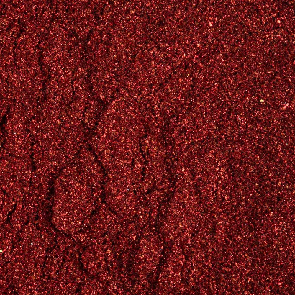 AlleLac Glass Effect Red hienojakoinen rubiininpunainen kromipuuteri lähikuvassa.