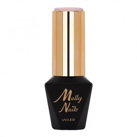 Musta kuituefekti Molly Nails Sweater Cotton Matte Top 5 Black päällysgeelilakalla