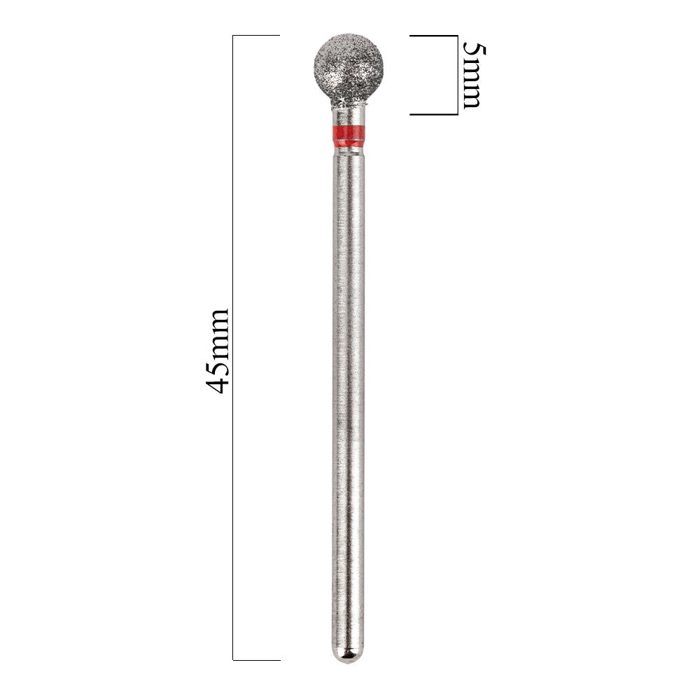 Kynsiporan Ball-terä 5 mm kynsinauhojen puhdistuksessa ja kynsialueen tasoituksessa ennen manikyyriä.