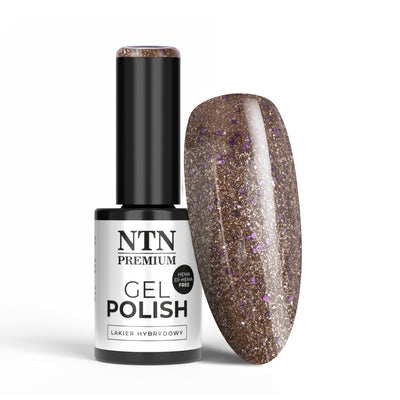 NTN Premium 166 geelilakka pullo – ruskea glitter HEMA-vapaa sävy