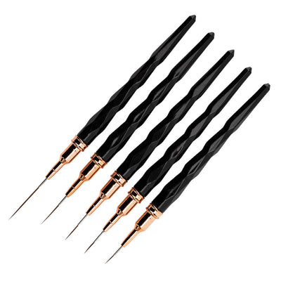 Kynsienkoristelu sivellinsetti 5 kpl NTN Premium musta