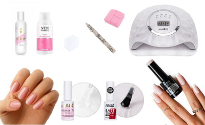 geelilakkaus aloituspakkaus kynsiuunilla uv geelilakoilla